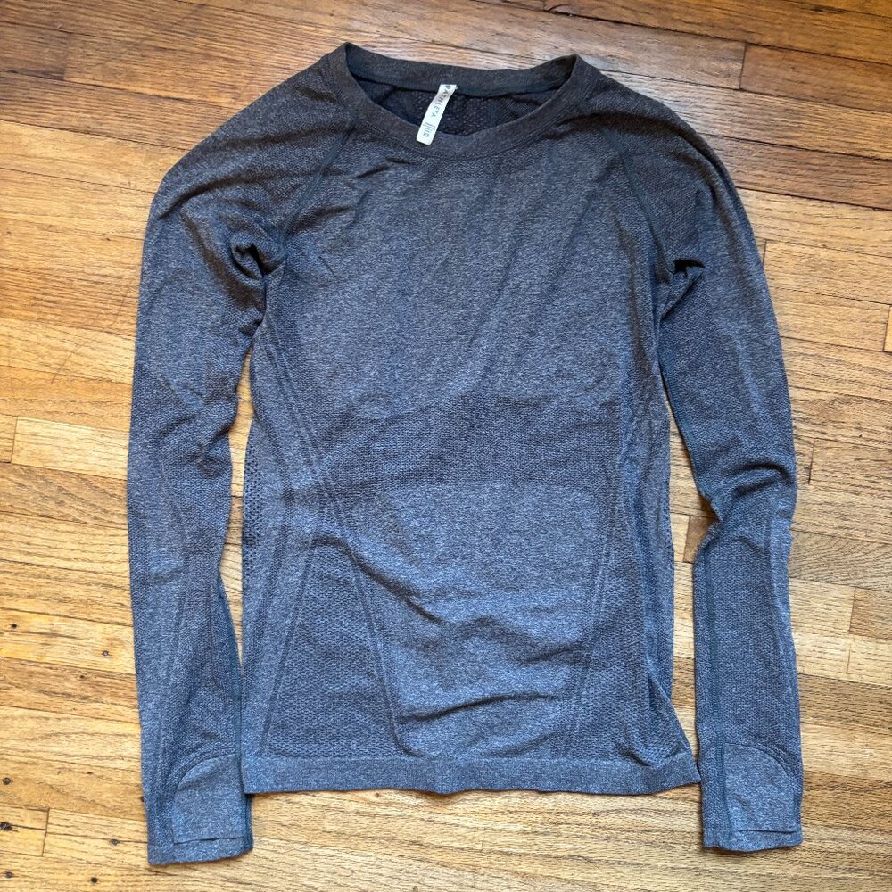 Athleta Momentum Seamless Long Sleeve Tee XS Women's Gray
